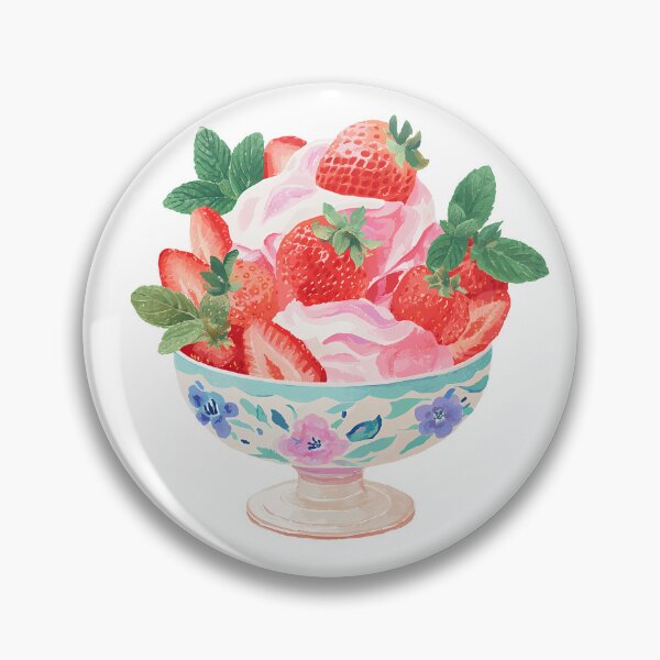 Item preview, Strawberry Bingsu – Korean Shaved Ice Dessert Illustration designed and sold by BobaBunny76.