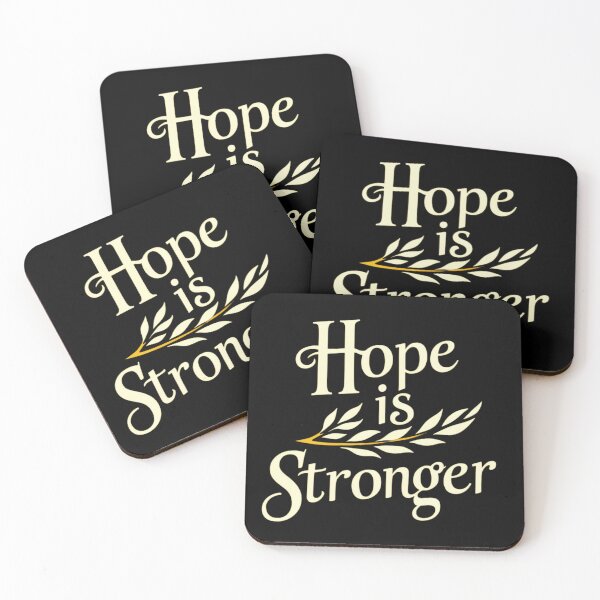 Item preview, Hope Is Stronger Motivational Quote Design designed and sold by SuyPrintArt.