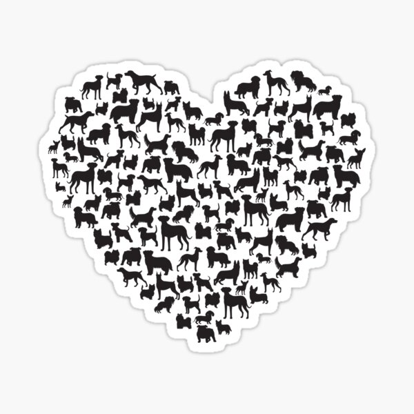 Item preview, Dog Lover's Heart designed and sold by dfunky.
