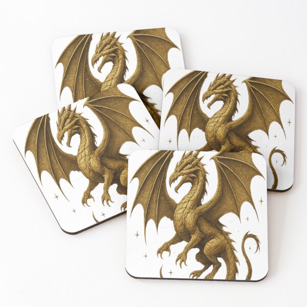 Item preview, Golden Dragon Majesty – Luxurious Mythical T-Shirt Design designed and sold by Passmr.
