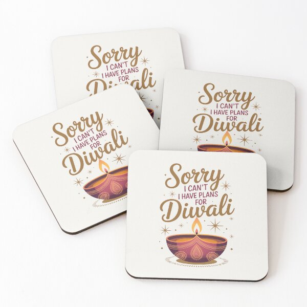Item preview, Sorry I Can’t I Have Plans For Diwali – Festive Diya Design designed and sold by Jollys-ArtShop.