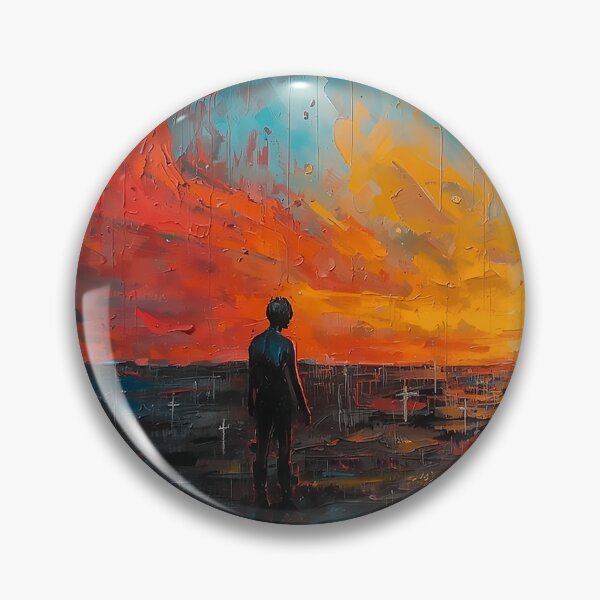 Item preview, Surreal Dystopian Sunset – Abstract Expressionist Vision designed and sold by CosmicShapes.
