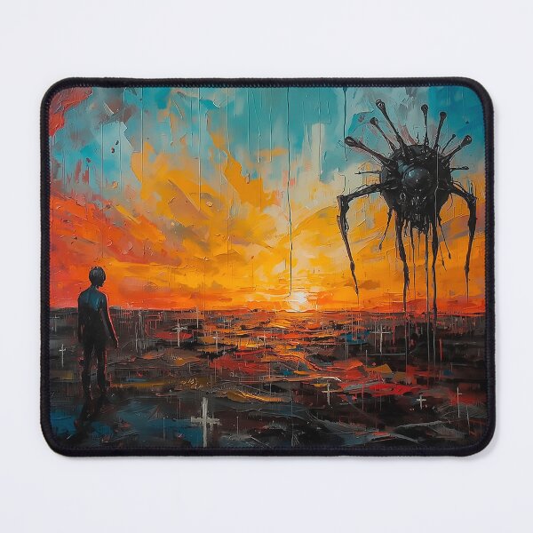 Item preview, Surreal Dystopian Sunset – Abstract Expressionist Vision designed and sold by CosmicShapes.