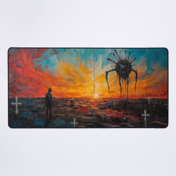 Item preview, Surreal Dystopian Sunset – Abstract Expressionist Vision designed and sold by CosmicShapes.