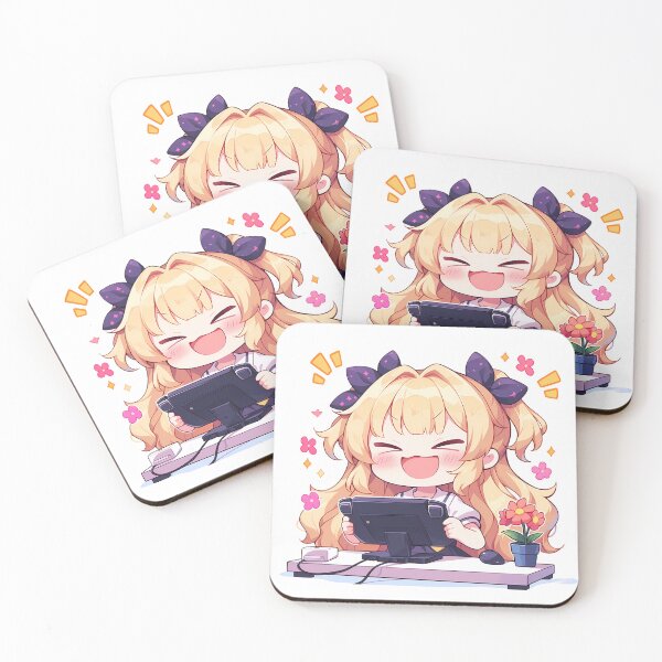 Item preview, Madoka Kaname Magia Record Anime Girl Cute Chibi Playing Video Game designed and sold by earlobejerk.
