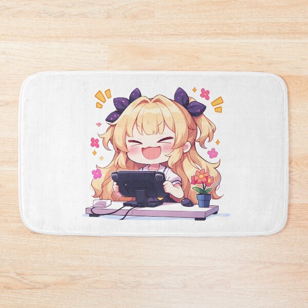 Item preview, Madoka Kaname Magia Record Anime Girl Cute Chibi Playing Video Game designed and sold by earlobejerk.