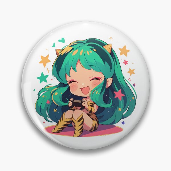 Item preview, Lum Urusei Yatsura Anime Girl Cute Chibi Playing Video Game designed and sold by earlobejerk.