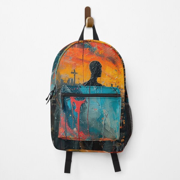 Item preview, Apocalyptic Vision – Abstract Surreal Sunset with Dark Entity designed and sold by CosmicShapes.