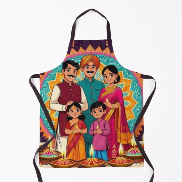 Item preview, Family Celebrating Diwali designed and sold by Mywaymylife.