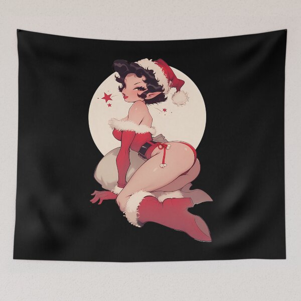 Item preview, Santa'S Elf Girl Betty Pinup Cartoon designed and sold by RosaVelazqu.