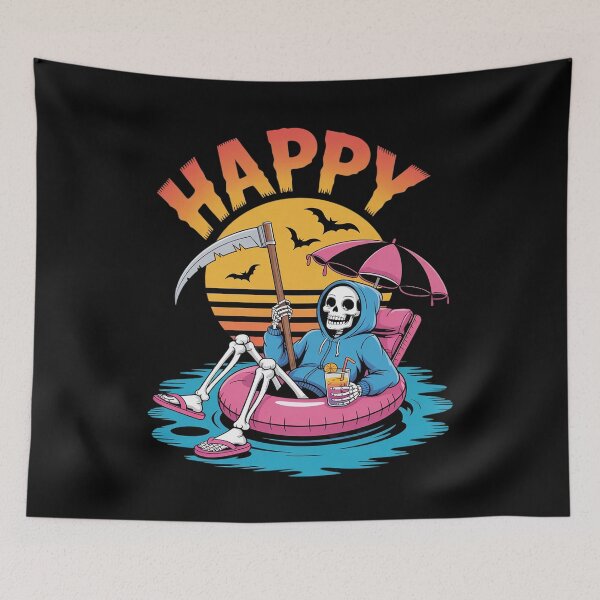 Item preview, Happy Summerween Grim Reaper Float Summer Halloween Spooky designed and sold by JulienAureo.