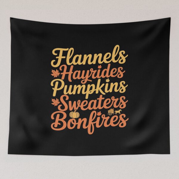 Item preview, Hayrides flannel bonfires fall Halloween fun designed and sold by JulienAureo.