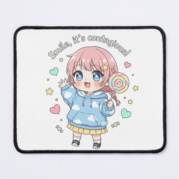 Item preview, Cute Chibi Anime Pastel Kawaii – Smile, it’s contagious Sticker designed and sold by Purushya.