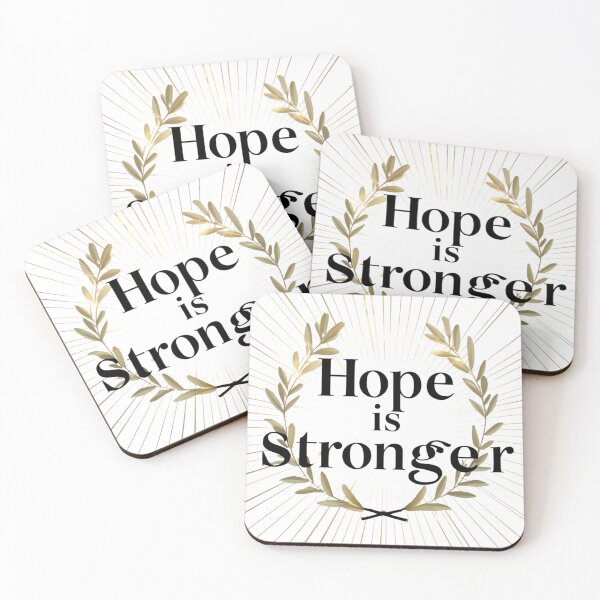 Item preview, Hope Is Stronger Inspirational Quote Light Design designed and sold by SuyPrintArt.