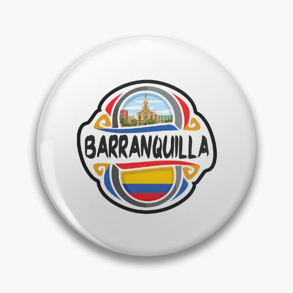Item preview, Barranquilla Colombia Flag Badge Travel Souvenir Stamp designed and sold by willardgarret.