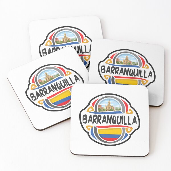 Item preview, Barranquilla Colombia Flag Badge Travel Souvenir Stamp designed and sold by willardgarret.