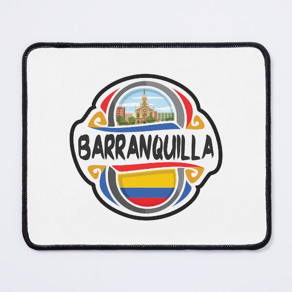 Item preview, Barranquilla Colombia Flag Badge Travel Souvenir Stamp designed and sold by willardgarret.