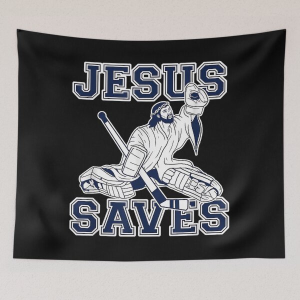 Item preview, Funny Hockey Shir Jesus Saves Shir Goalie Shir designed and sold by JeremyLee88.