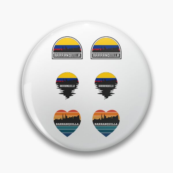 Item preview, Barranquilla Colombia Skyline Colombian Flag Travel Souvenir Sticker Pack Set X6 designed and sold by willardgarret.