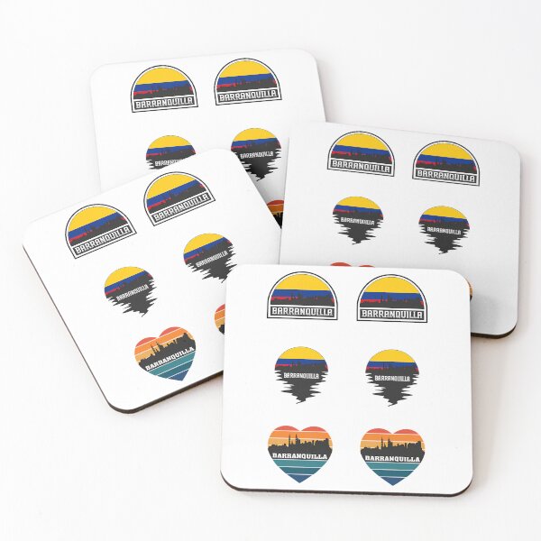 Item preview, Barranquilla Colombia Skyline Colombian Flag Travel Souvenir Sticker Pack Set X6 designed and sold by willardgarret.