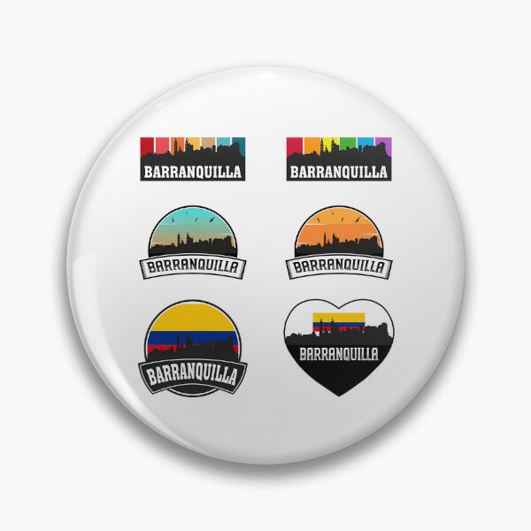 Item preview, Barranquilla Colombia Skyline Colombian Flag Travel Souvenir Sticker Pack Set X6 designed and sold by willardgarret.