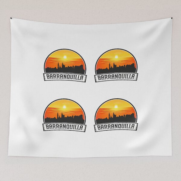 Item preview,  Barranquilla Colombia Skyline Vintage Sunset Travel Souvenir designed and sold by willardgarret.