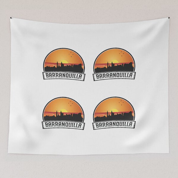 Item preview, Barranquilla Colombia Skyline Vintage Sunset Travel Souvenir designed and sold by willardgarret.
