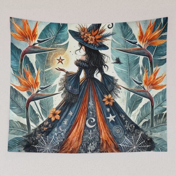 Item preview, Strelizia, the Flame Petal Witch designed and sold by Dream Bloom Gallery.