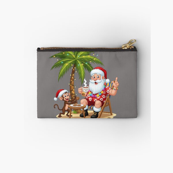 Item preview, Santa Claus sipping Ceylon tea, tropical Christmas theme, fun cartoon style. designed and sold by SLDavincy.