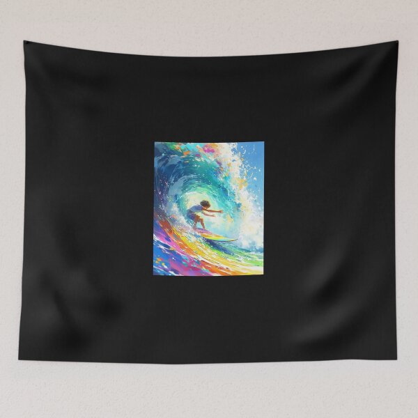 Item preview, Pintura de un surfista montando una ola designed and sold by delunear1718.