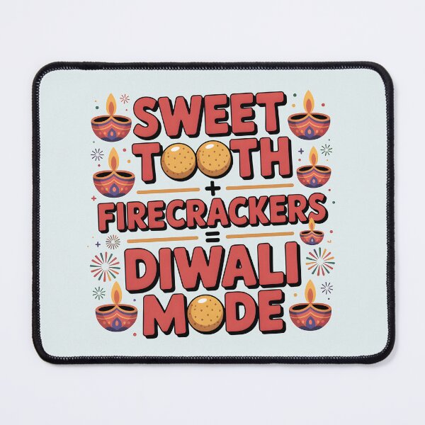 Item preview, Sweet Tooth + Firecrackers = Diwali Mode – Fun Festival Design designed and sold by Jollys-ArtShop.