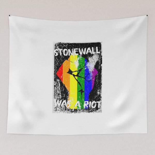 Item preview, Distressed Stonewall Was a Riot – LGBTQ+ Pride and Solidarity Fist designed and sold by DonDoodle.