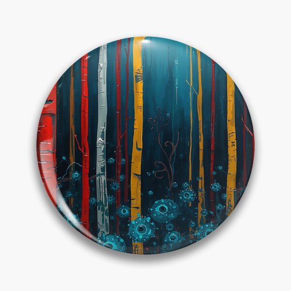 Item preview, The Forest of Eyes – Surreal Abstract Landscape designed and sold by CosmicShapes.
