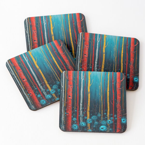Item preview, The Forest of Eyes – Surreal Abstract Landscape designed and sold by CosmicShapes.