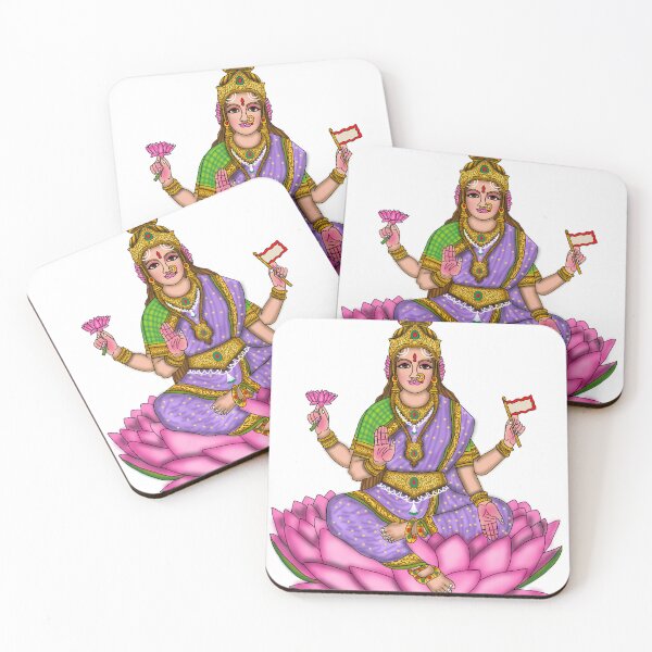 Item preview, Goddess Adi Lakshmi Digital Painting | Eternal Lakshmi Devi Artwork | Diwali Prosperity & Spiritual Wall Art designed and sold by Harshit_Digital_Arts.