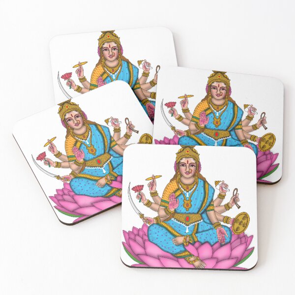 Item preview, Goddess Vijaya Lakshmi Digital Painting | Hindu Victory Goddess Artwork | Diwali Prosperity & Success Wall Art designed and sold by Harshit_Digital_Arts.
