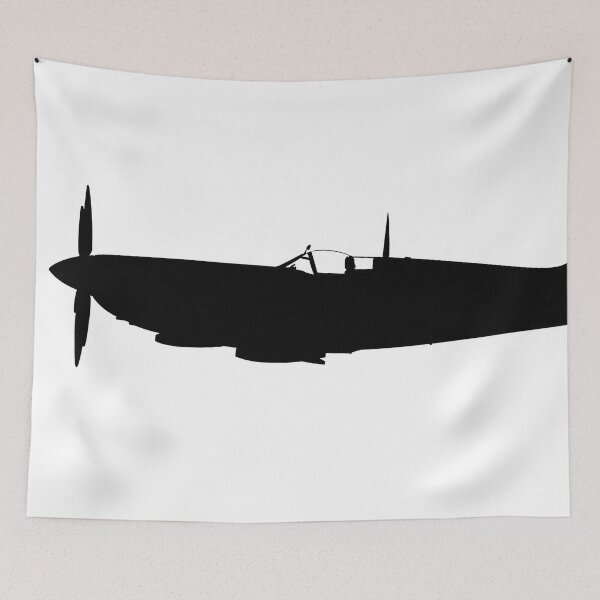 Item preview, Spitfire Silhouette on White designed and sold by Skyframe Aviation.