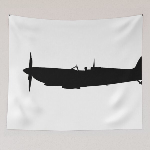 Item preview, Spitfire Silhouette on White designed and sold by Skyframe Aviation.