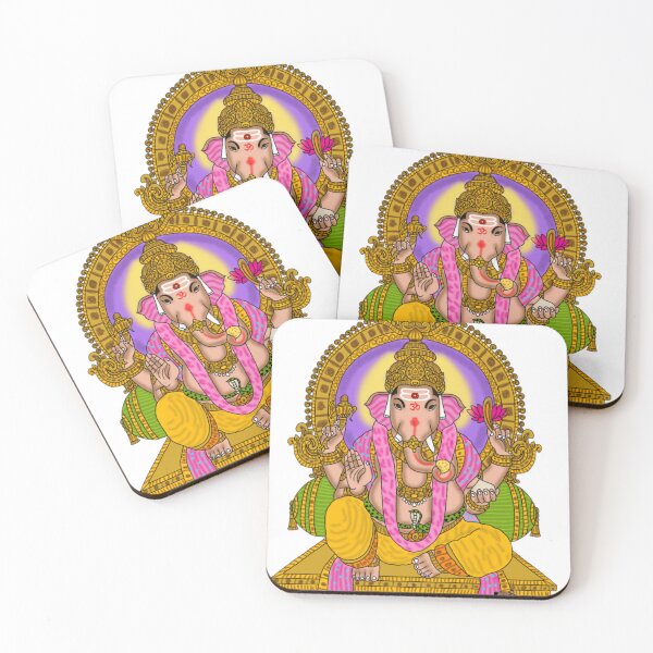 Item preview, Lord Ganesha on Golden Throne Digital Painting | Hindu Devotional Artwork | Prosperity & Royal Blessings Wall Art designed and sold by Harshit_Digital_Arts.