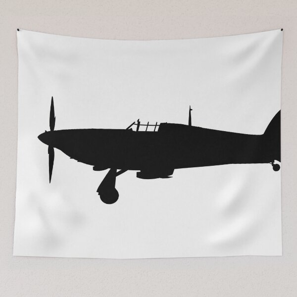 Item preview, Hawker Hurricane Silhouette on White designed and sold by Skyframe Aviation.