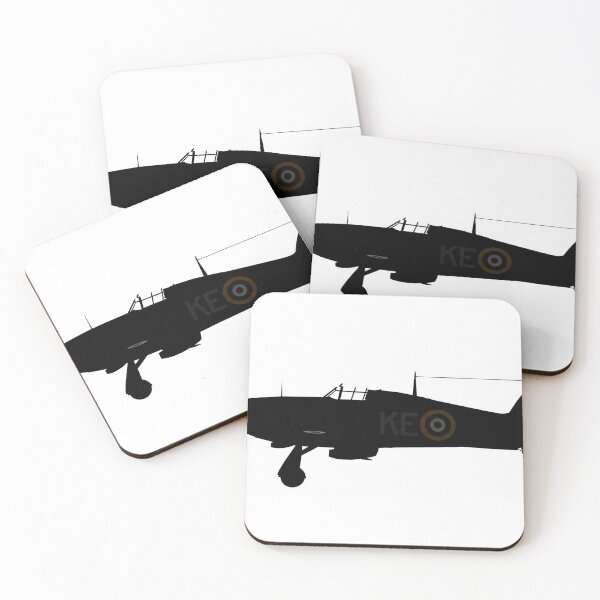 Item preview, Hawker Hurricane Silhouette on White designed and sold by Skyframe Aviation.