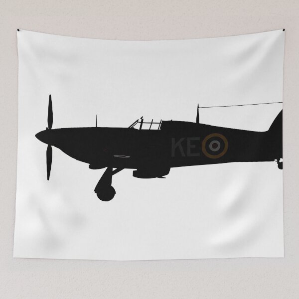 Item preview, Hawker Hurricane Silhouette on White designed and sold by Skyframe Aviation.