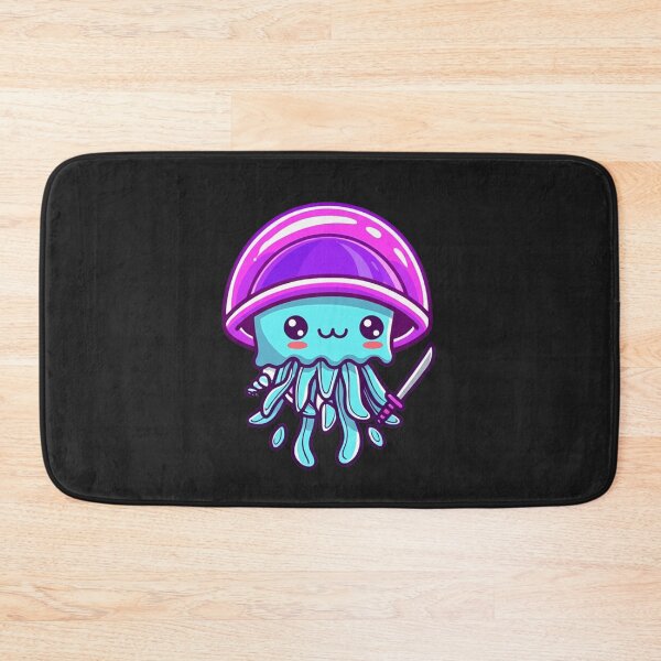 Item preview, Cute Chibi Jellyfish Samurai | Kawaii Neon Samurai Jellyfish Design designed and sold by ColorSplash123.