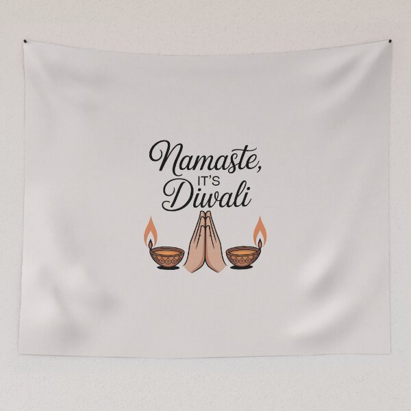 Item preview, Namaste It’s Diwali – Elegant Festival of Lights Design designed and sold by Jollys-ArtShop.