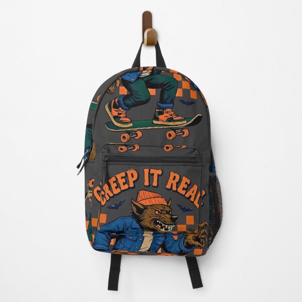 Item preview, Creep It Real Werewolf Skateboarding Halloween Illustration designed and sold by VelvetMoonie.