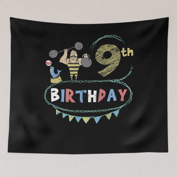 Item preview, Circus Theme Strongman 9th Birthday designed and sold by shoppzee.