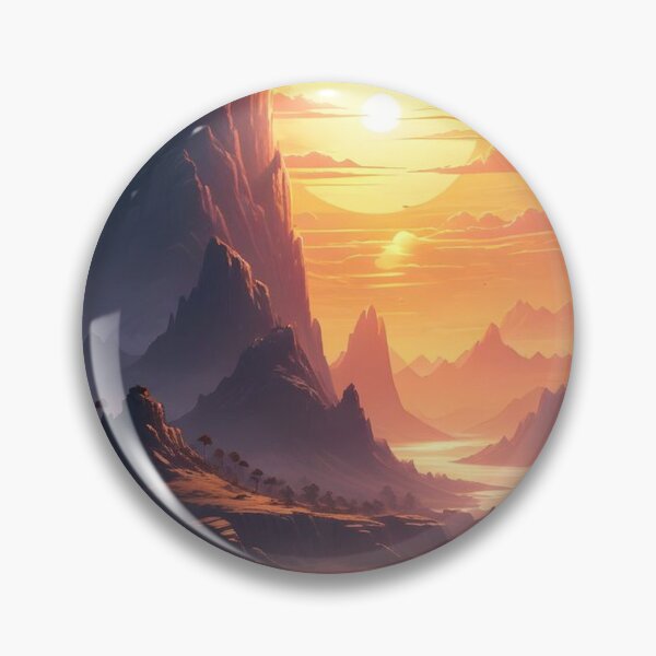 Item preview, sunset scene mountains body lakeside lakeshore designed and sold by delunear1718.