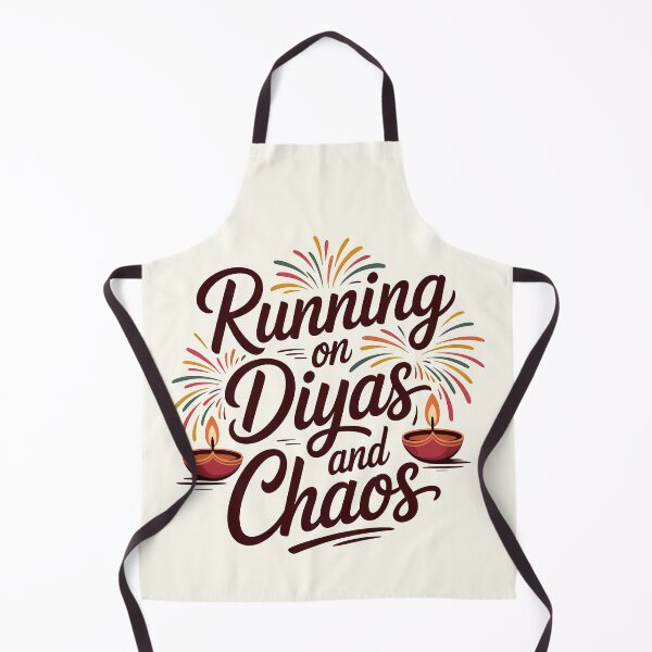 Artikelvorschau, Laufen auf Diyas und Chaos – Lustiges Diwali-Fest-Design entworfen und verkauft von Jollys-ArtShop.
