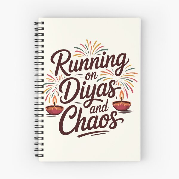 Item preview, Running on Diyas and Chaos – Funny Diwali Festival Design designed and sold by Jollys-ArtShop.