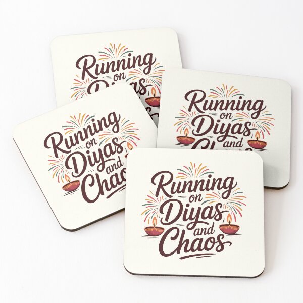 Item preview, Running on Diyas and Chaos – Funny Diwali Festival Design designed and sold by Jollys-ArtShop.